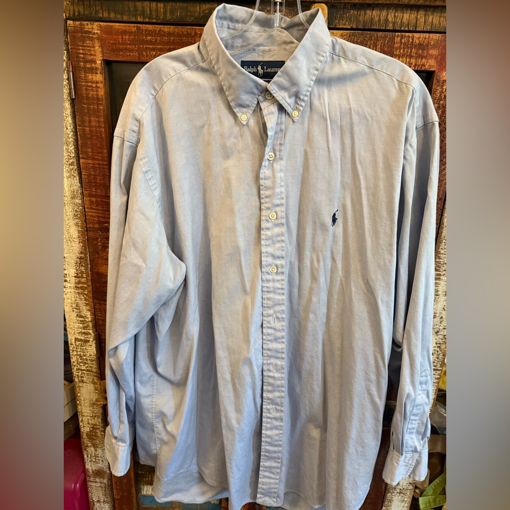 Men’s Ralph Lauren Blue/Van Hausen Cream Dress shirts